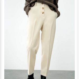 Zara high waist button pants